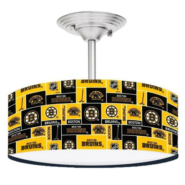 Ceiling Fan Designers Ceiling Fan Designers 13LIGHT-NHL-BOS 13 in. NHL Boston Bruins Hockey Ceiling Mount Light Fixture 13LIGHT-NHL-BOS